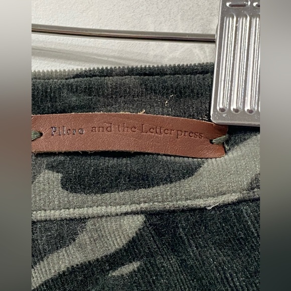 Anthropology Pilcro and The Letterpress High Rise Skinny Corduroy Green Camo 27 - Picture 8 of 13